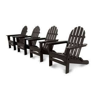 Ivy Terrace Classics 4-Piece Folding Adirondack Conversation Set