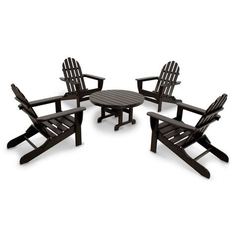 Ivy Terrace Classics 5-Piece Folding Adirondack Conversation Set