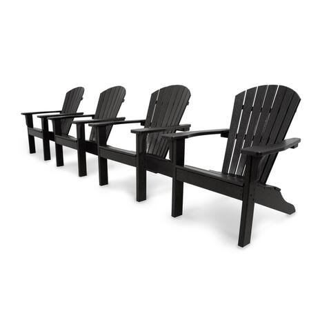 Ivy Terrace Artisan 4-Piece Shell Back Adirondack Conversation Set