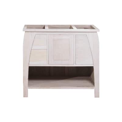 36" CoastalVogue Tranquility Teak Bathroom Vanity in Coastal DriftWood Finish