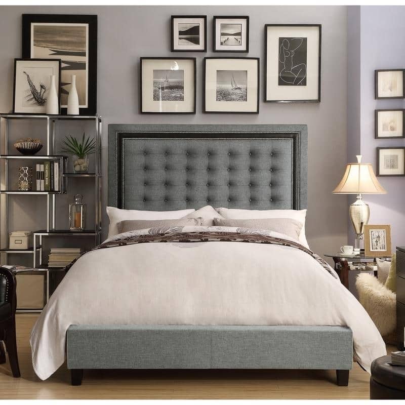 Moser Bay Rawley Upholstered Platform Bed - Grey