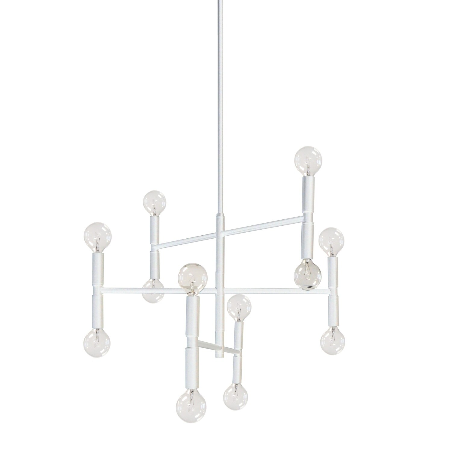 12LT Incandescent Chandelier, Matte White - Chandeliers For Bedrooms by Overstock.com