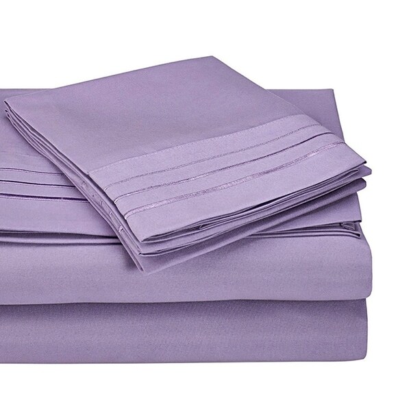 Kotter Home 3000 Series 3-Line Embroidered Bed Sheet Set