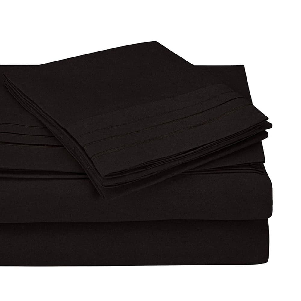 Kotter Home 3000 Series 3-Line Embroidered Bed Sheet Set