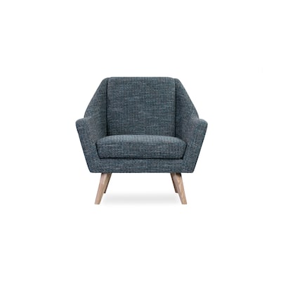 Kardiel Mid-century Modern Angle Fabric Chair - Width 33.4" x Depth 32.2" x Height 33.2"