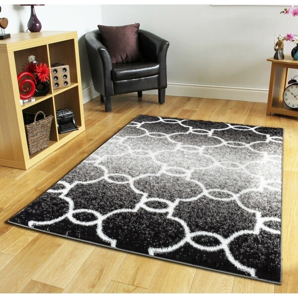 Grey White Black Brown Area Rug Trellis Moroccan Rugs For Living Room Bedroom