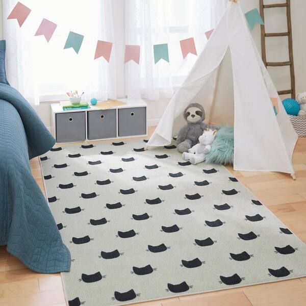 slide 1 of 5, Mohawk Prismatic Kitty Cat Cream Area Rug 10' x 14'