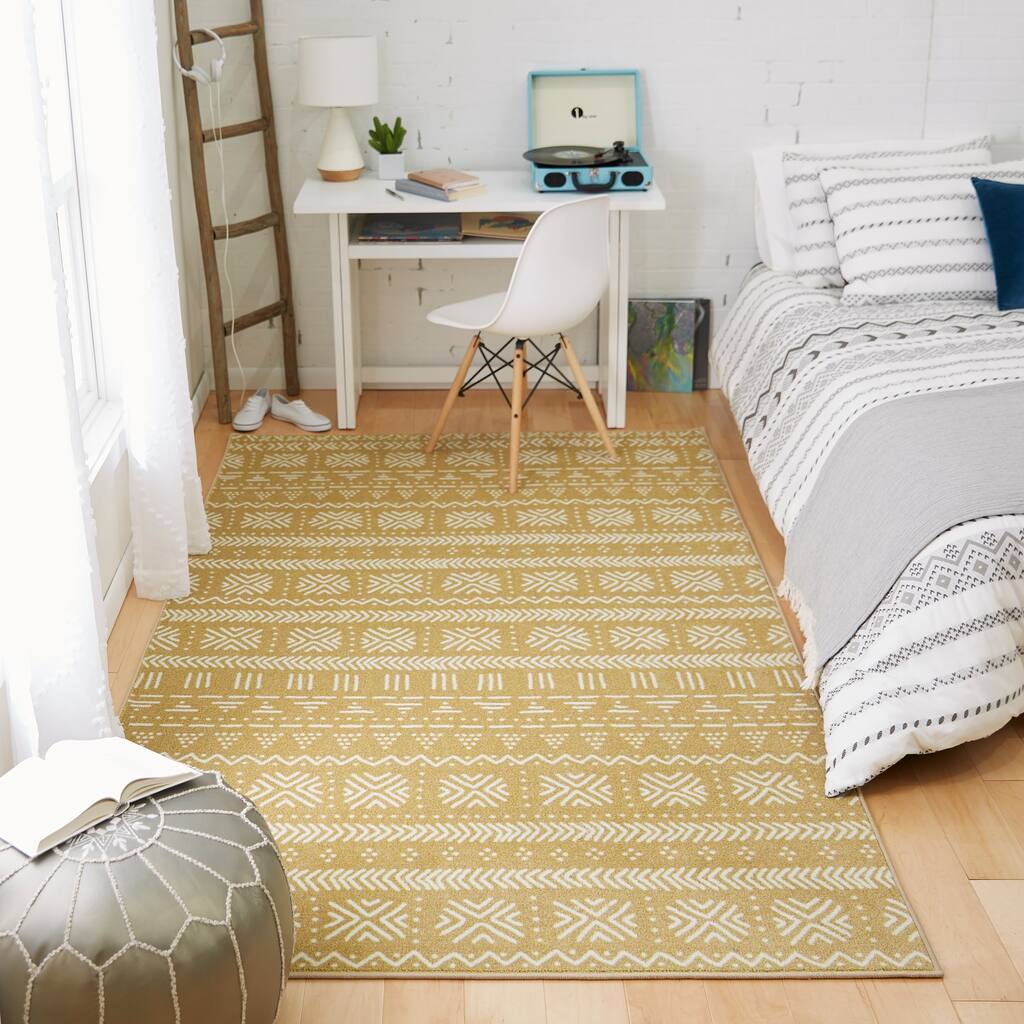 Mohawk Prismatic Stamped Stripe Area Rug