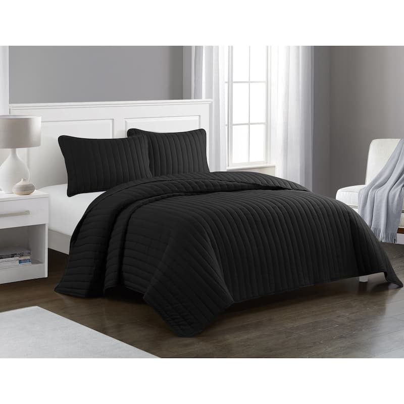 Rita Solid Reversible Quilt Set