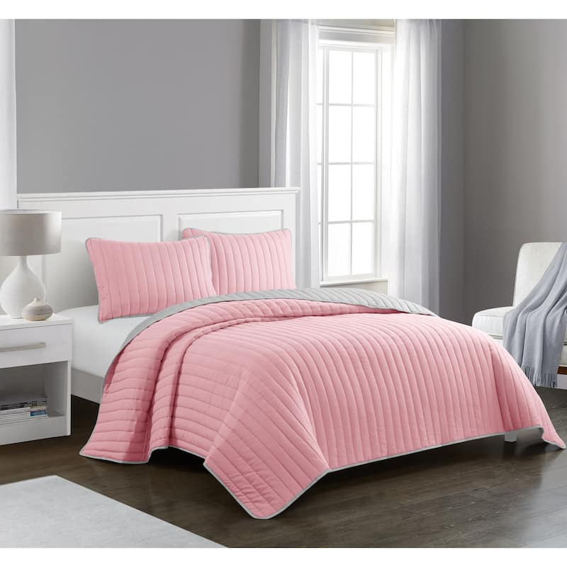 Rita Solid Reversible Quilt Set