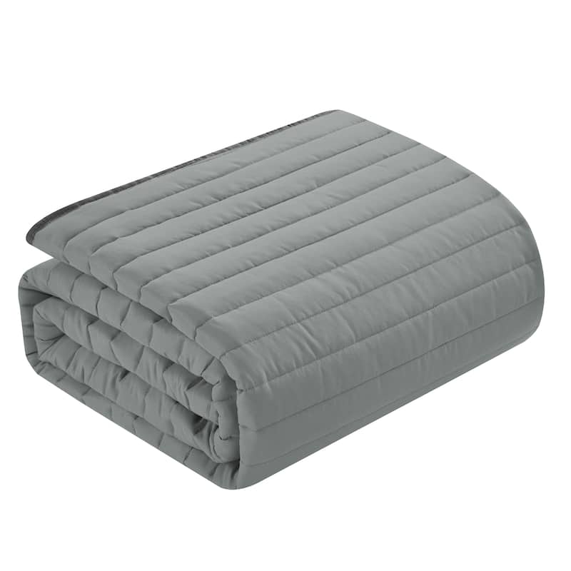 Rita Solid Reversible Quilt Set