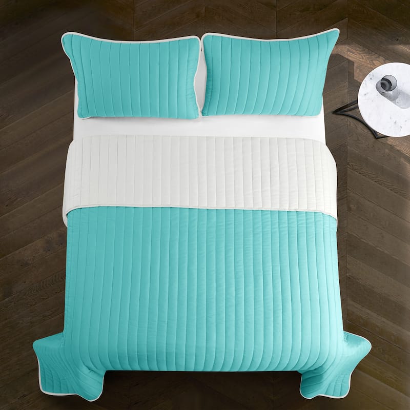 Rita Solid Reversible Quilt Set