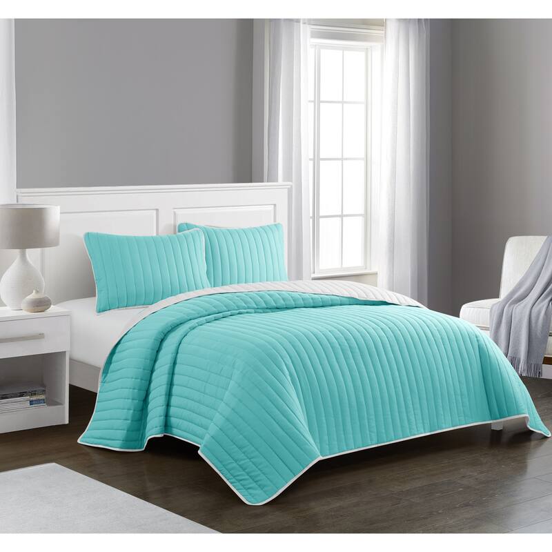Rita Solid Reversible Quilt Set