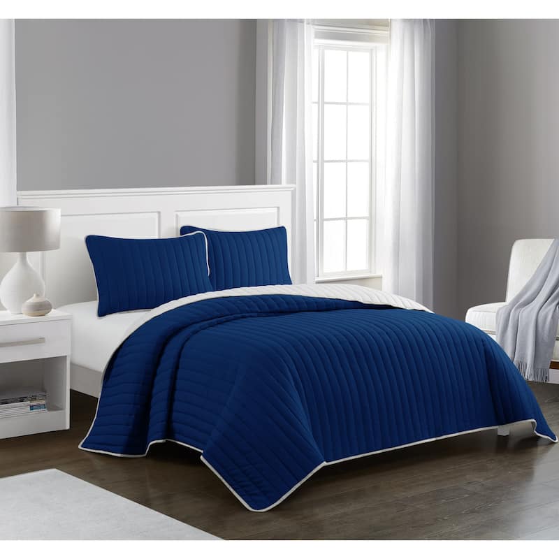 Rita Solid Reversible Quilt Set