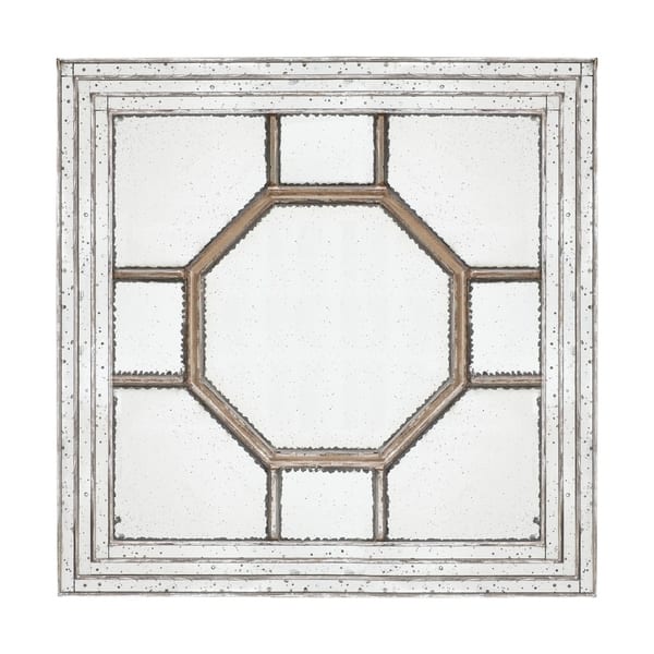 AB Irving 48-inch Weathered Gold Decorative Square Mirror Weathered Gold  Bed Bath  Beyond 28520518