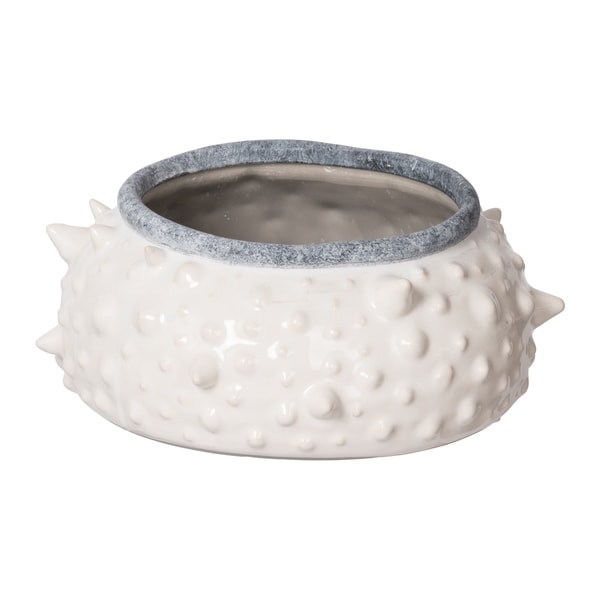 Asmund Gloss White Short Decorative Vase