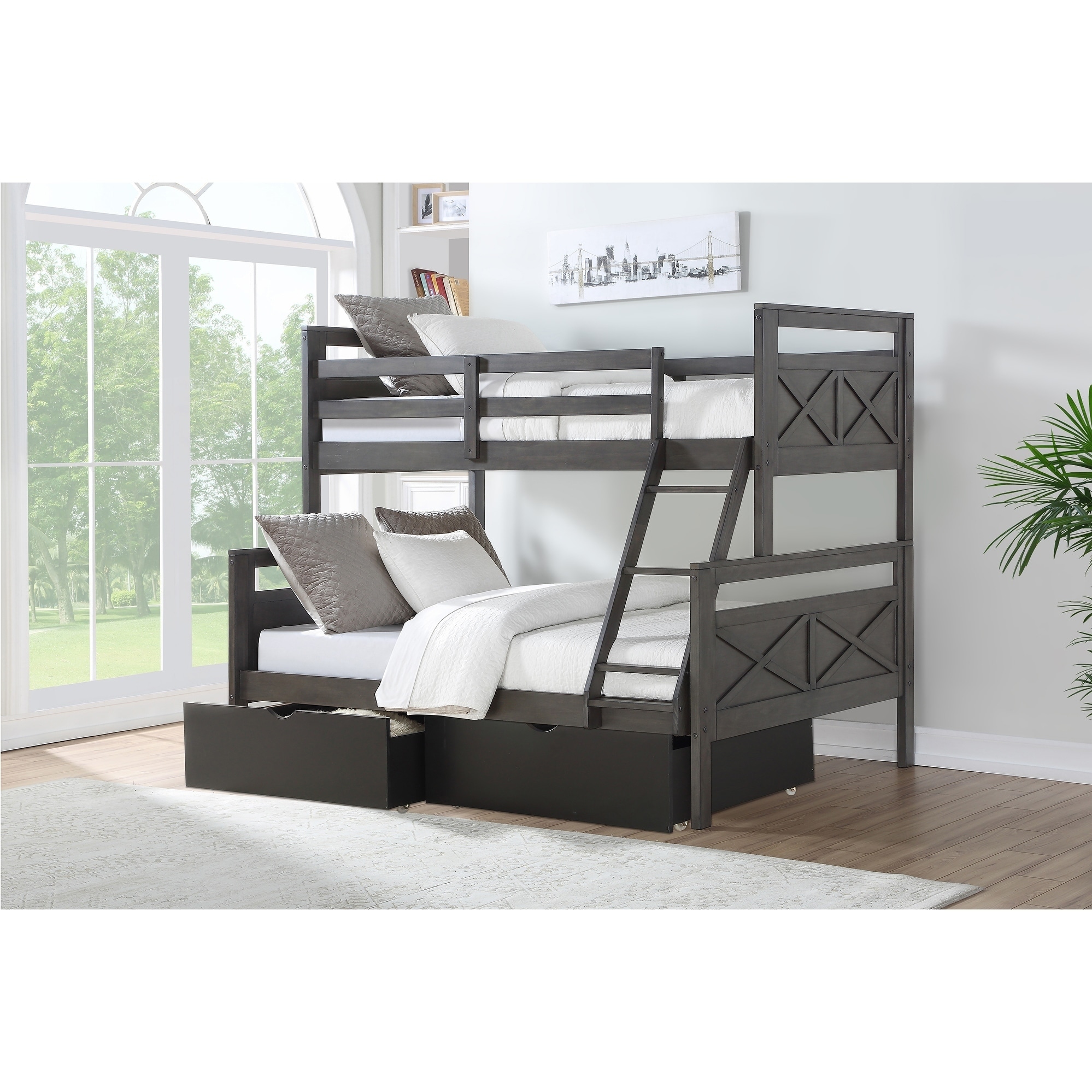 full over full low bunk bed