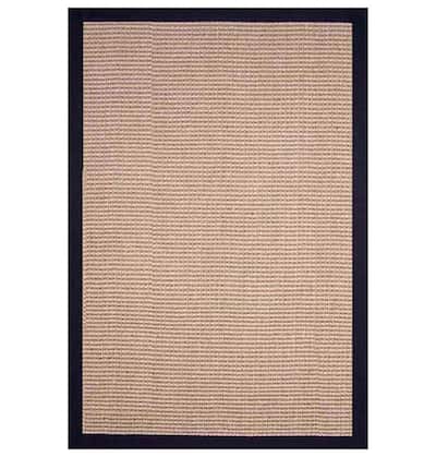 Hand-woven Jute Black Rug (8' x 10') - 8' x 10'