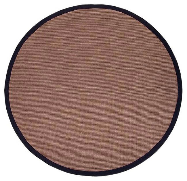 Hand woven Sisal Black Rug (8 Round) (tanPatteMeasures 0.33 inch thickTip We recommend the use of a non skid pad to keep the rug in place on smooth surfaces.All rug sizes are approximate. Due to the difference of monitor colors, some rug colors may vary 