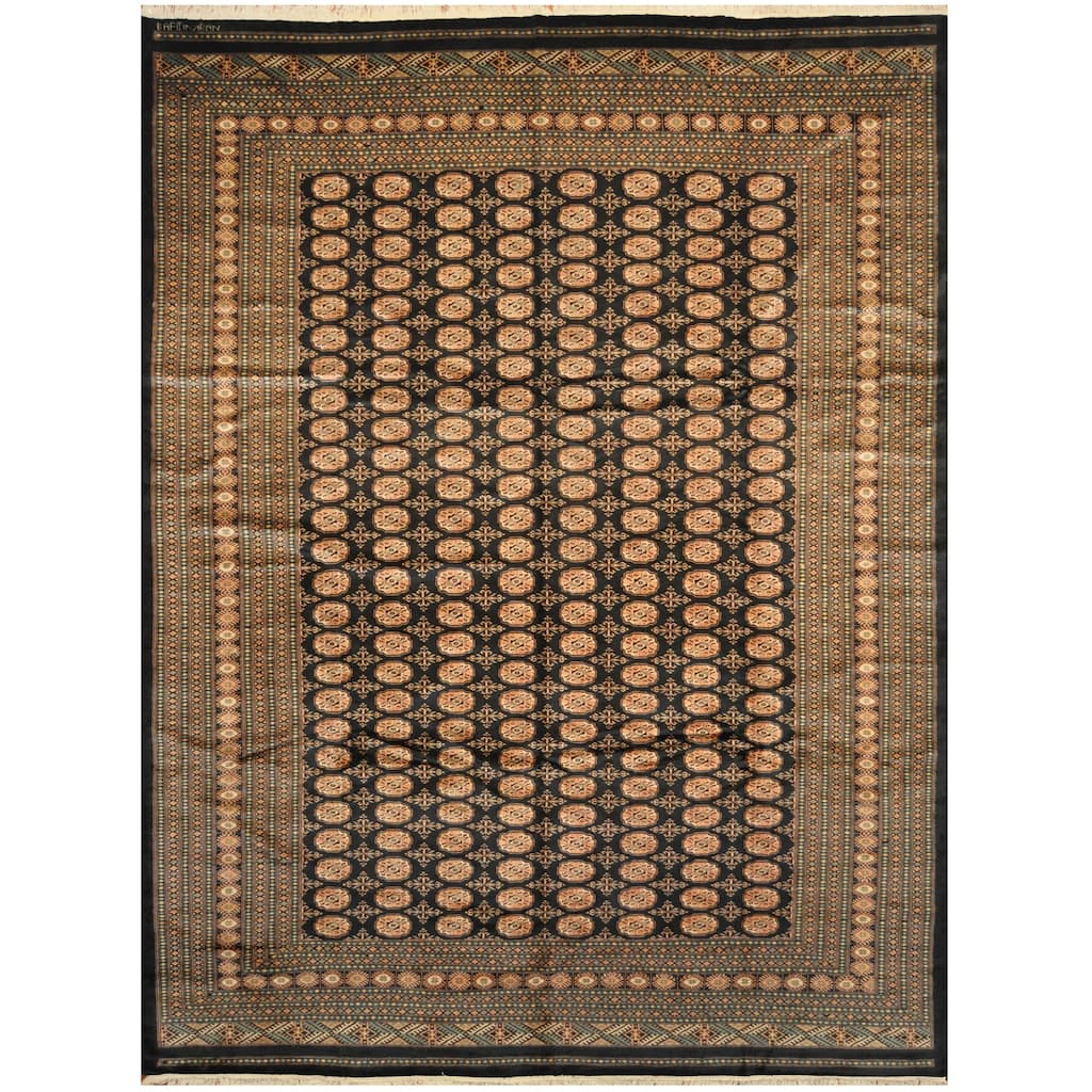 HERAT ORIENTAL 10' x 13'7 Handmade Bokhara Wool Rug - 10' x 13'7
