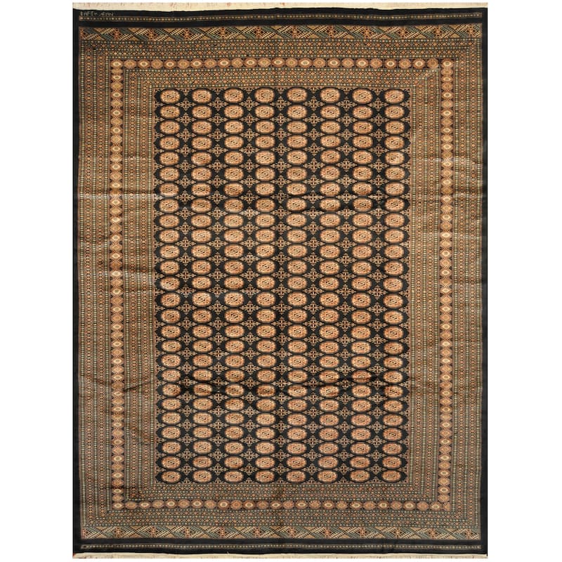 HERAT ORIENTAL 10' x 13'7 Handmade Bokhara Wool Rug - 10' x 13'7