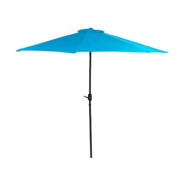 Shop Outdoor Patio Market Umbrella 6 5 Ft With Hand Crank Turquoise Blue Overstock 28523229