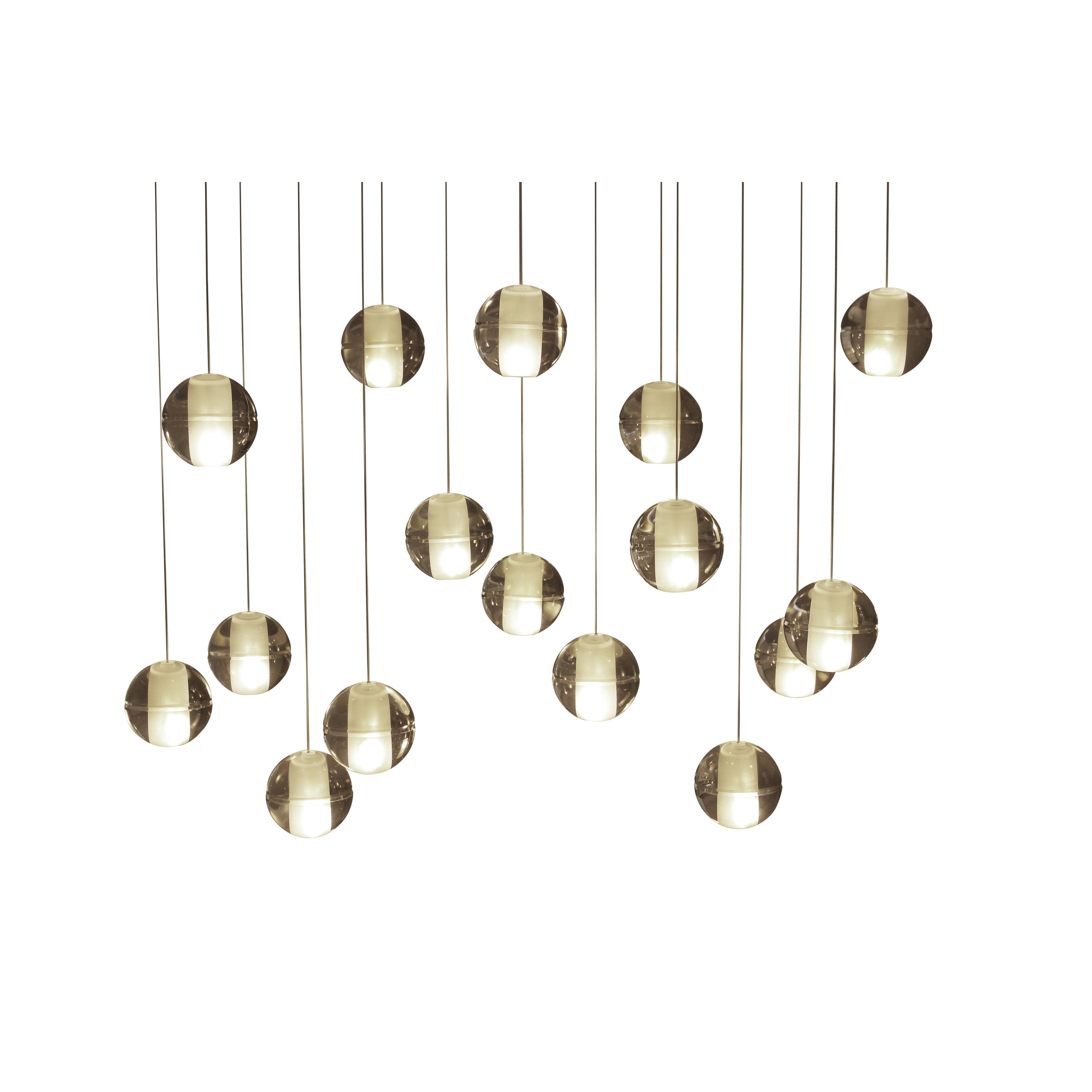 Orion 16 Light Floating Glass LED Chandelier, Oil Rubbed Bronze - N/A - Chandeliers For Bedrooms by Overstock.com