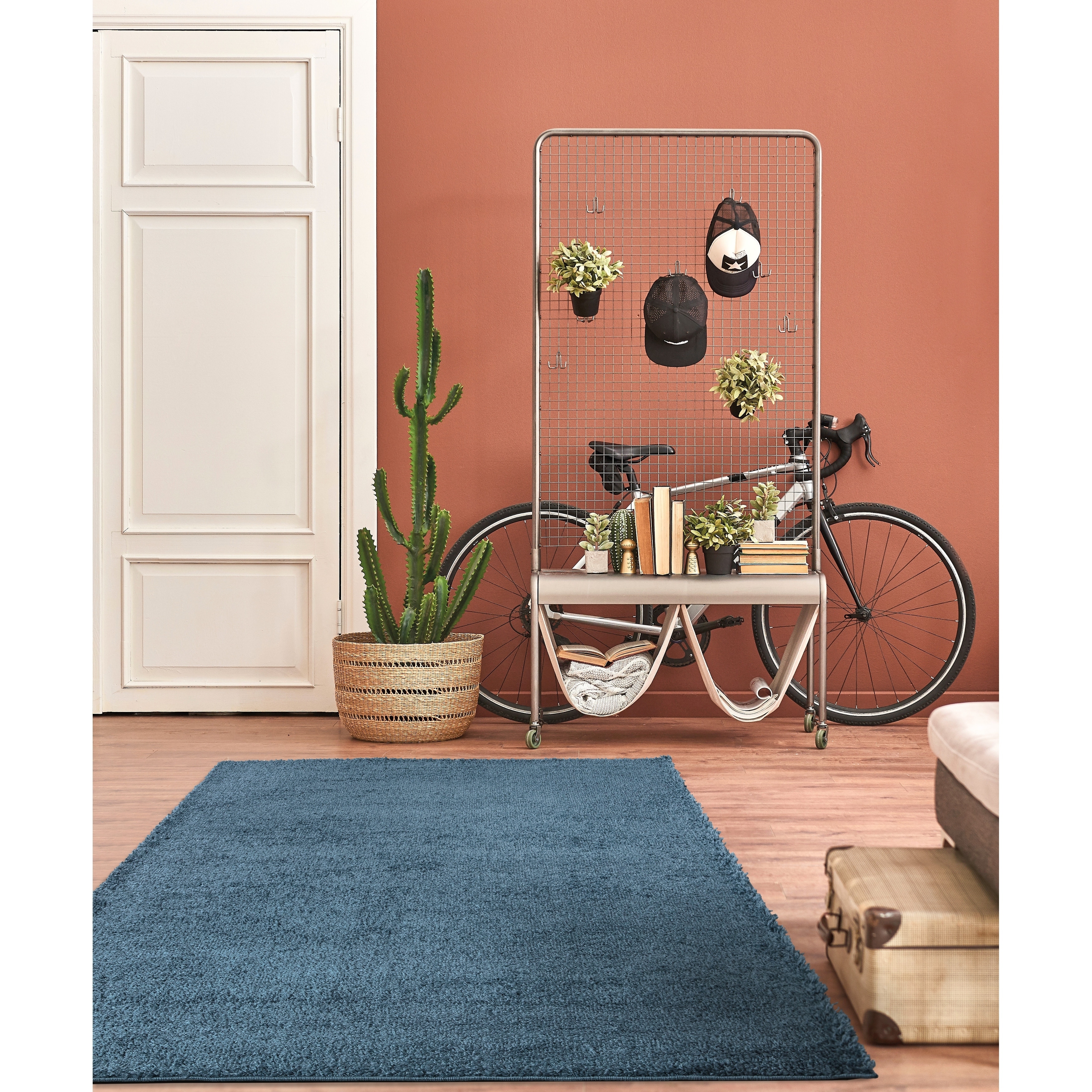 Vienna Collection Modern Gy Area Rug Plain P Blue Collection Modern Gy Area Rug