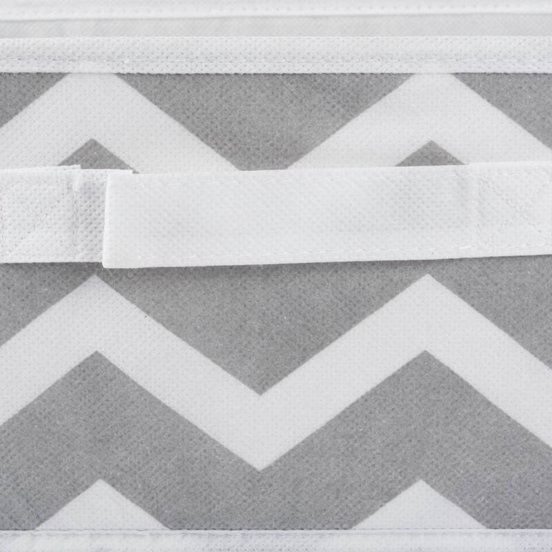 DII Nonwoven Polyester Bin Chevron (Set of 2)