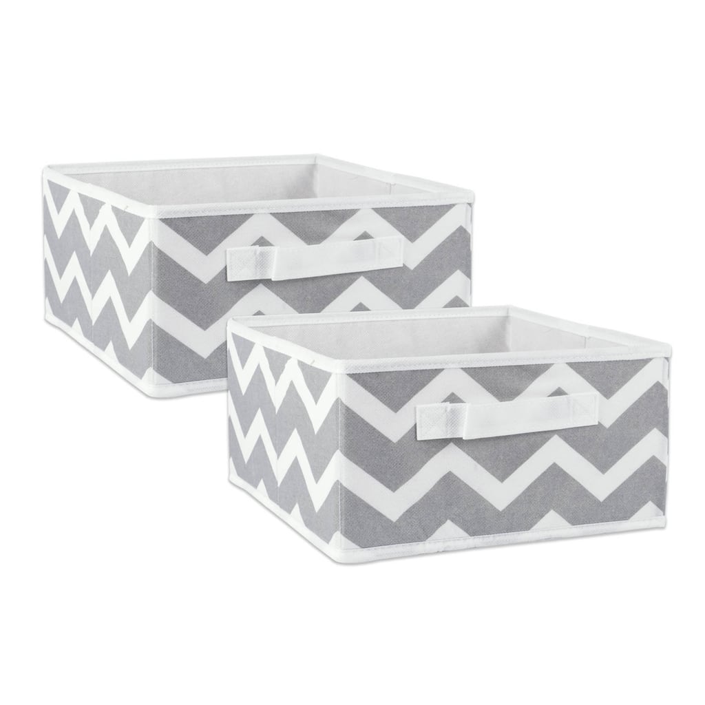 DII Nonwoven Polyester Bin Chevron (Set of 2)