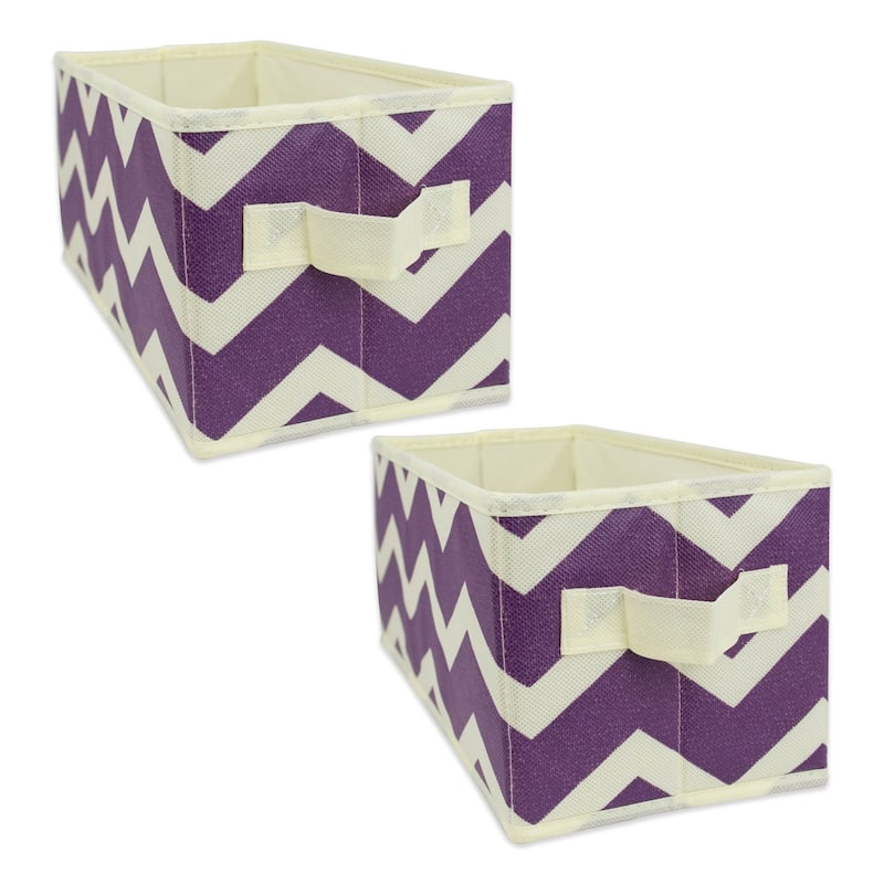 DII Nonwoven Polyester Bin Chevron (Set of 2)