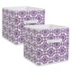preview thumbnail 19 of 21, DII Nonwoven Polyester Cube Scroll (Set of 2) Small - Eggplant