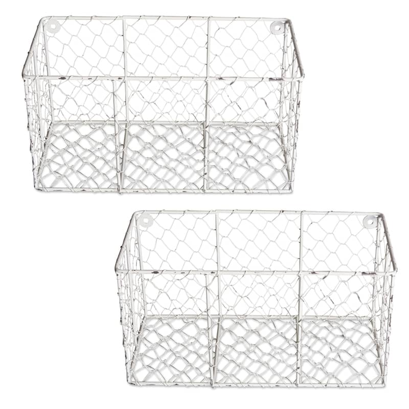 DII Wall Mount Chicken Wire Basket(Set of 2) Small
