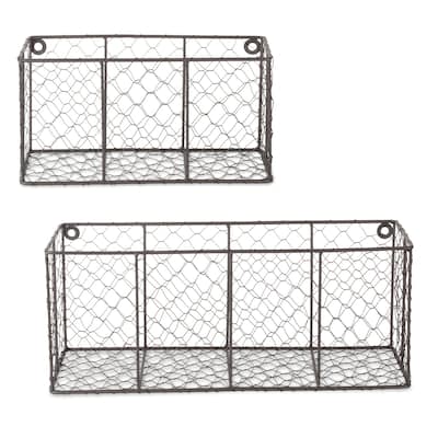DII Wall Mount Chicken Wire Basket(Set of 2) Small