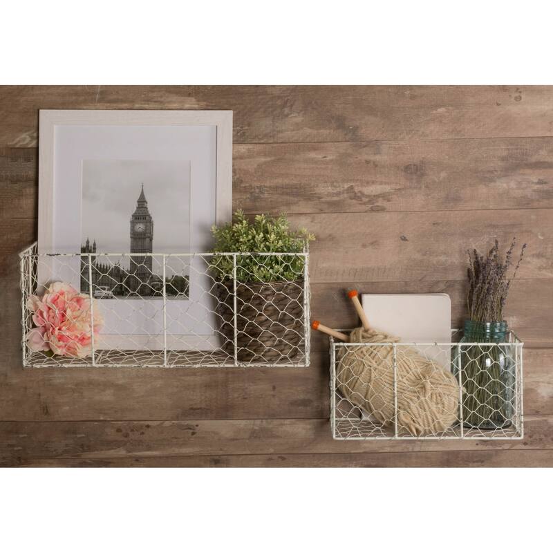 DII Wall Mount Chicken Wire Basket(Set of 2) Small