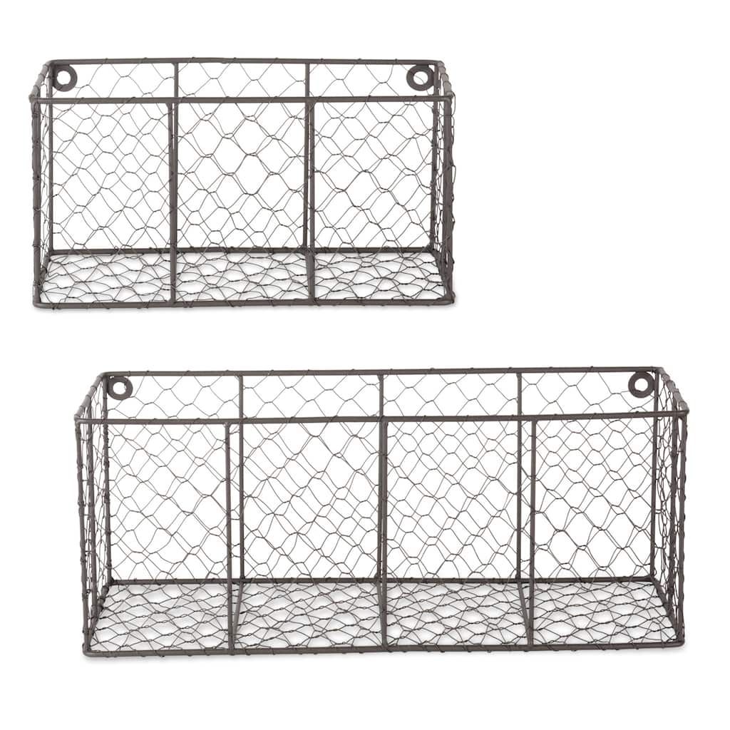 DII Wall Mount Chicken Wire Basket(Set of 2) Small