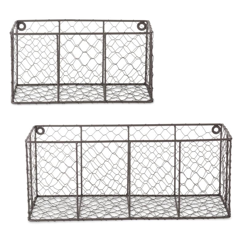 DII Wall Mount Chicken Wire Basket(Set of 2) Small