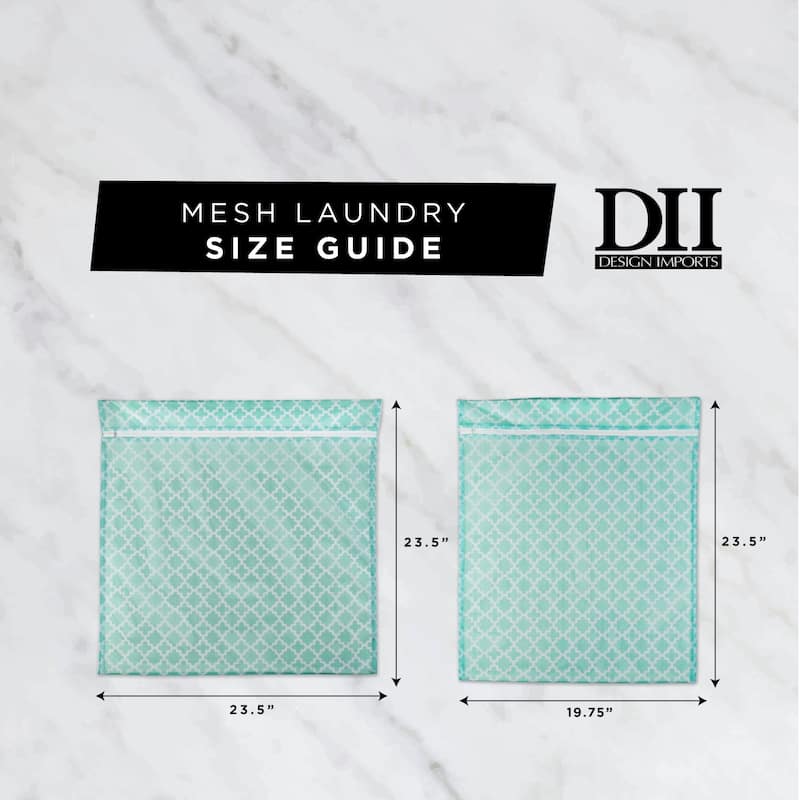 DII Aqua Lattice Set D Mesh Laundry Bag (Set of 6)