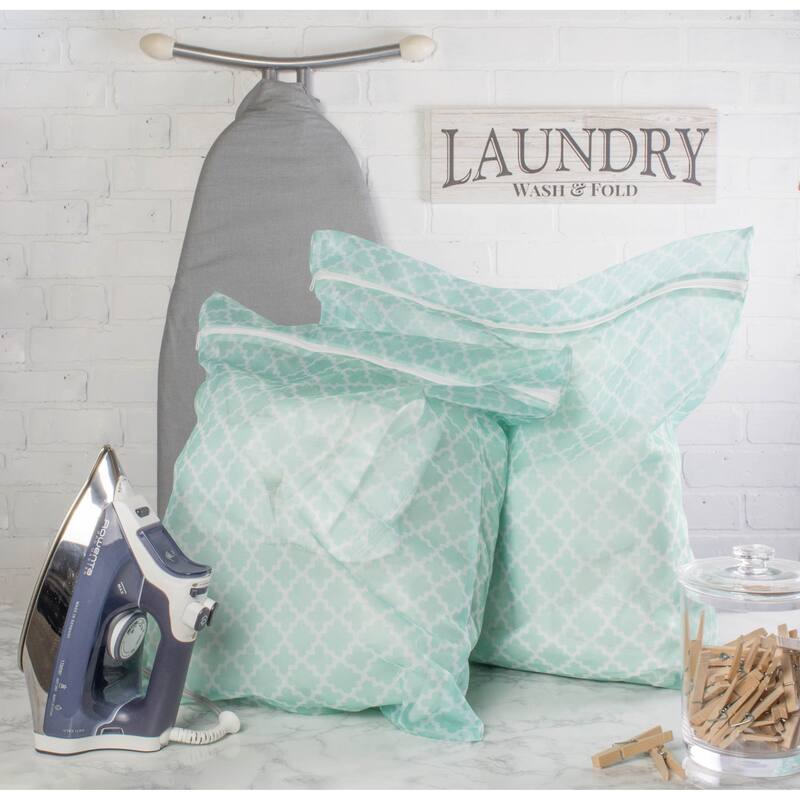 DII Aqua Lattice Set D Mesh Laundry Bag (Set of 6)
