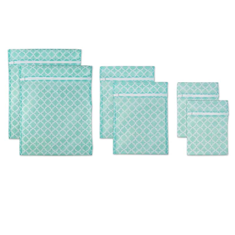 DII Aqua Lattice Set D Mesh Laundry Bag (Set of 6) - Set D