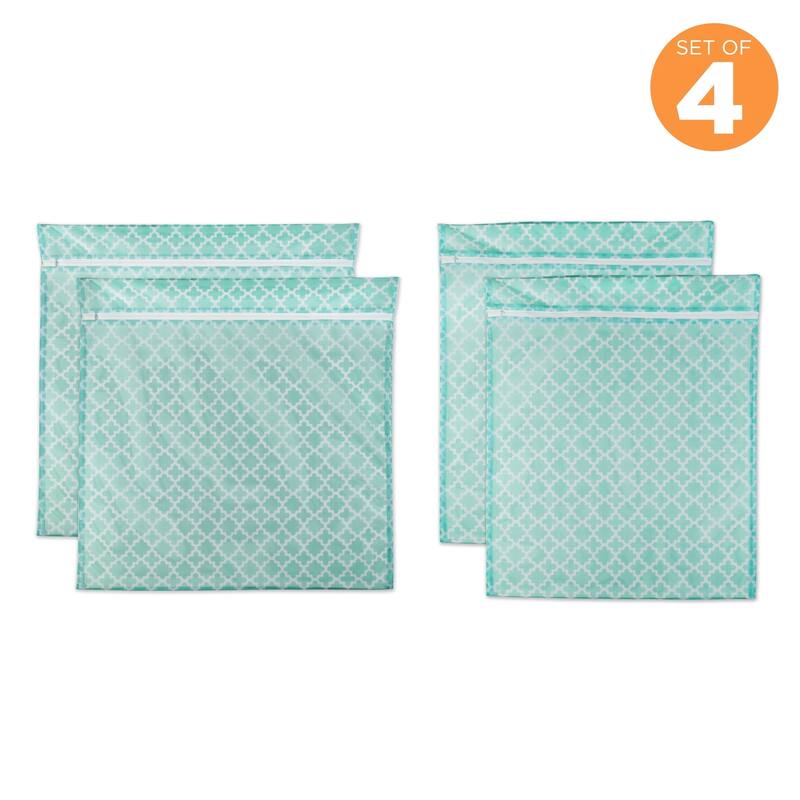 DII Aqua Lattice Set D Mesh Laundry Bag (Set of 6)