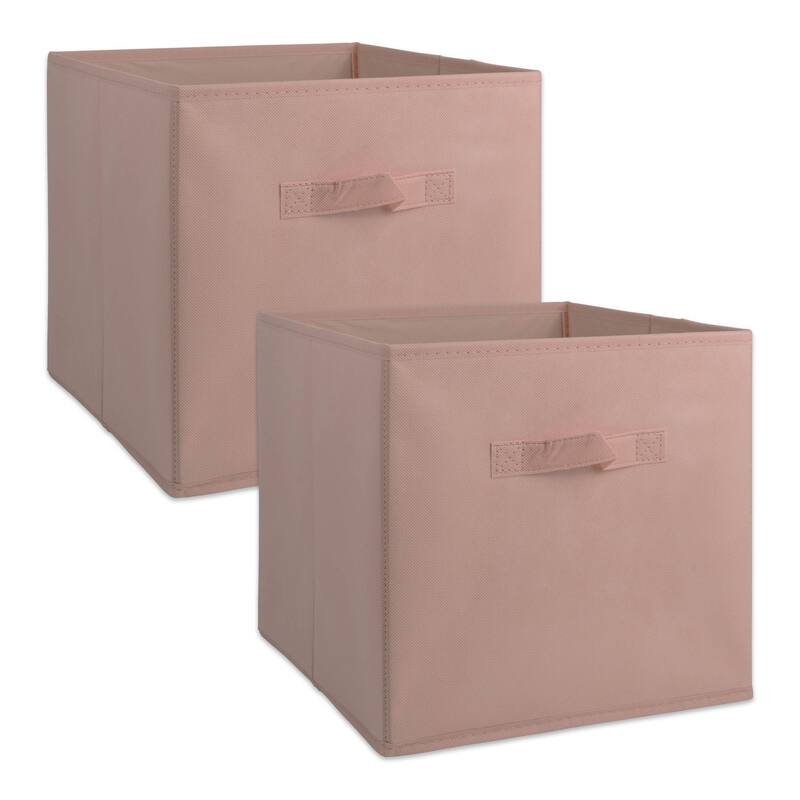 Porch & Den Ridgepath Nonwoven Polypropylene Storage Cube Set - Small (2) - Millennial Pink