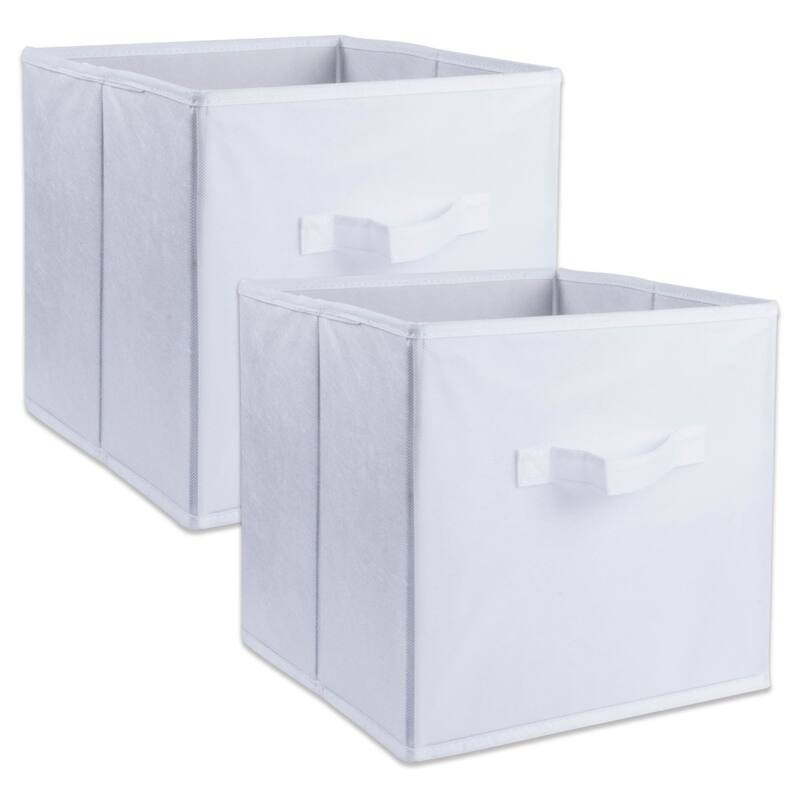 Porch & Den Ridgepath Nonwoven Polypropylene Storage Cube Set - Small (2) - White