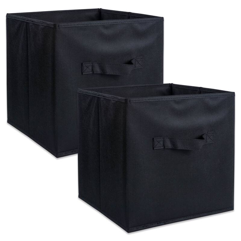 Porch & Den Ridgepath Nonwoven Polypropylene Storage Cube Set - Small (2) - Black