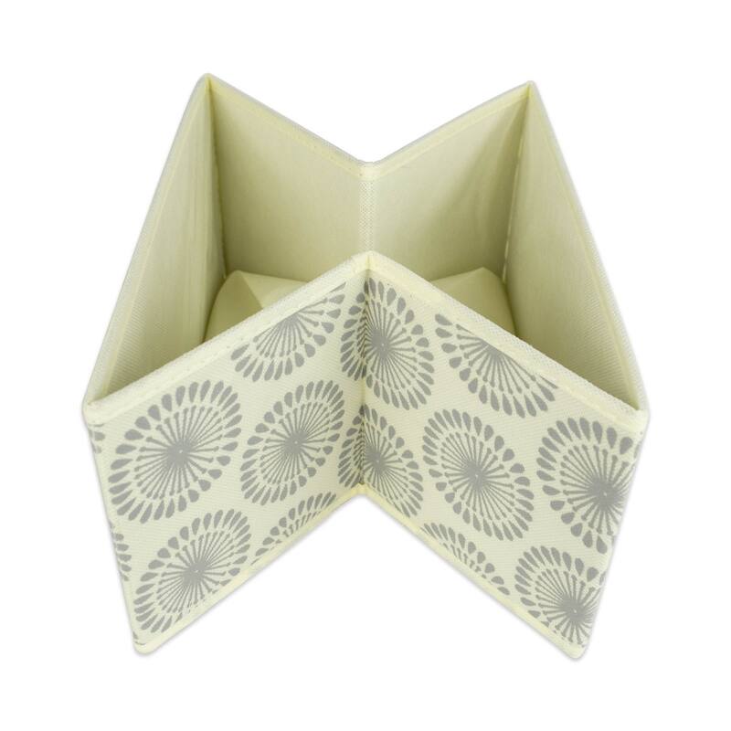 DII Nonwoven Polyester Bin Starburst Gray Square Medium (Set of 2)