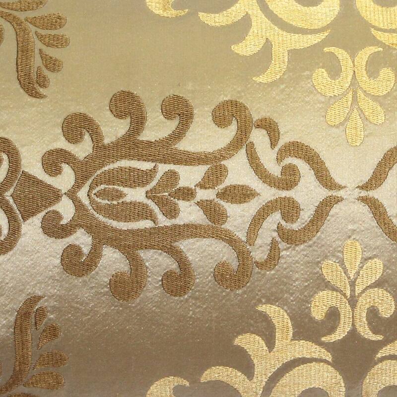 Sumatra Medallion Silk 12x24 Throw Pillow with Polyfill Insert, Yellow