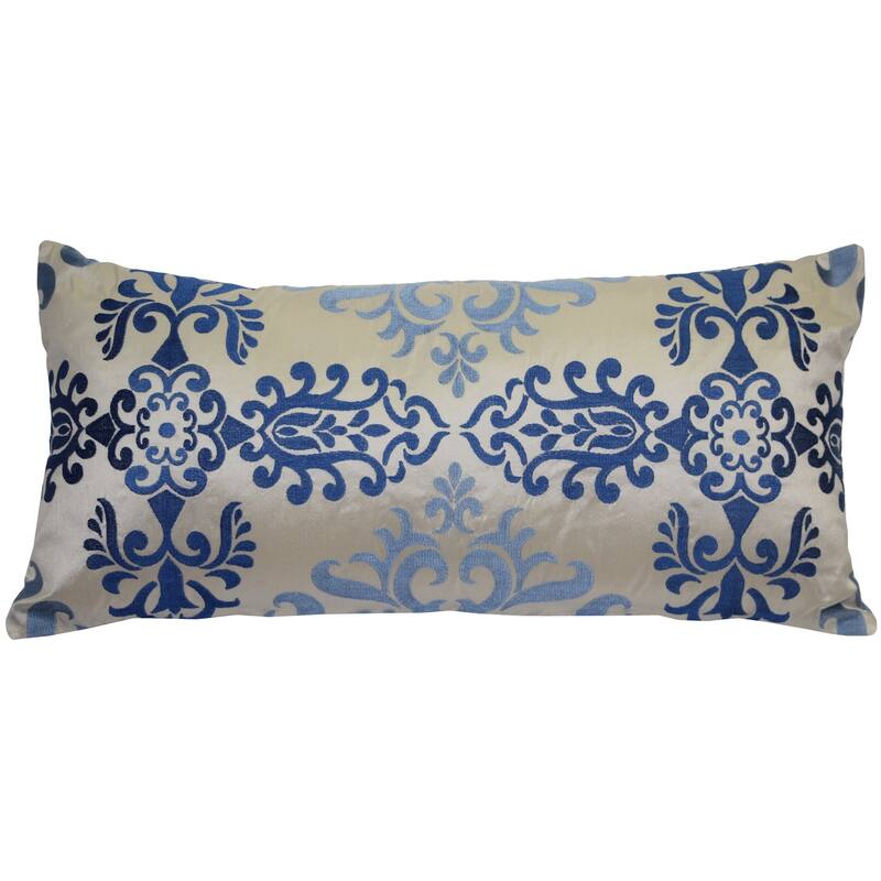 Sumatra Medallion Silk 12x24 Throw Pillow with Polyfill Insert, Yellow - Fountain