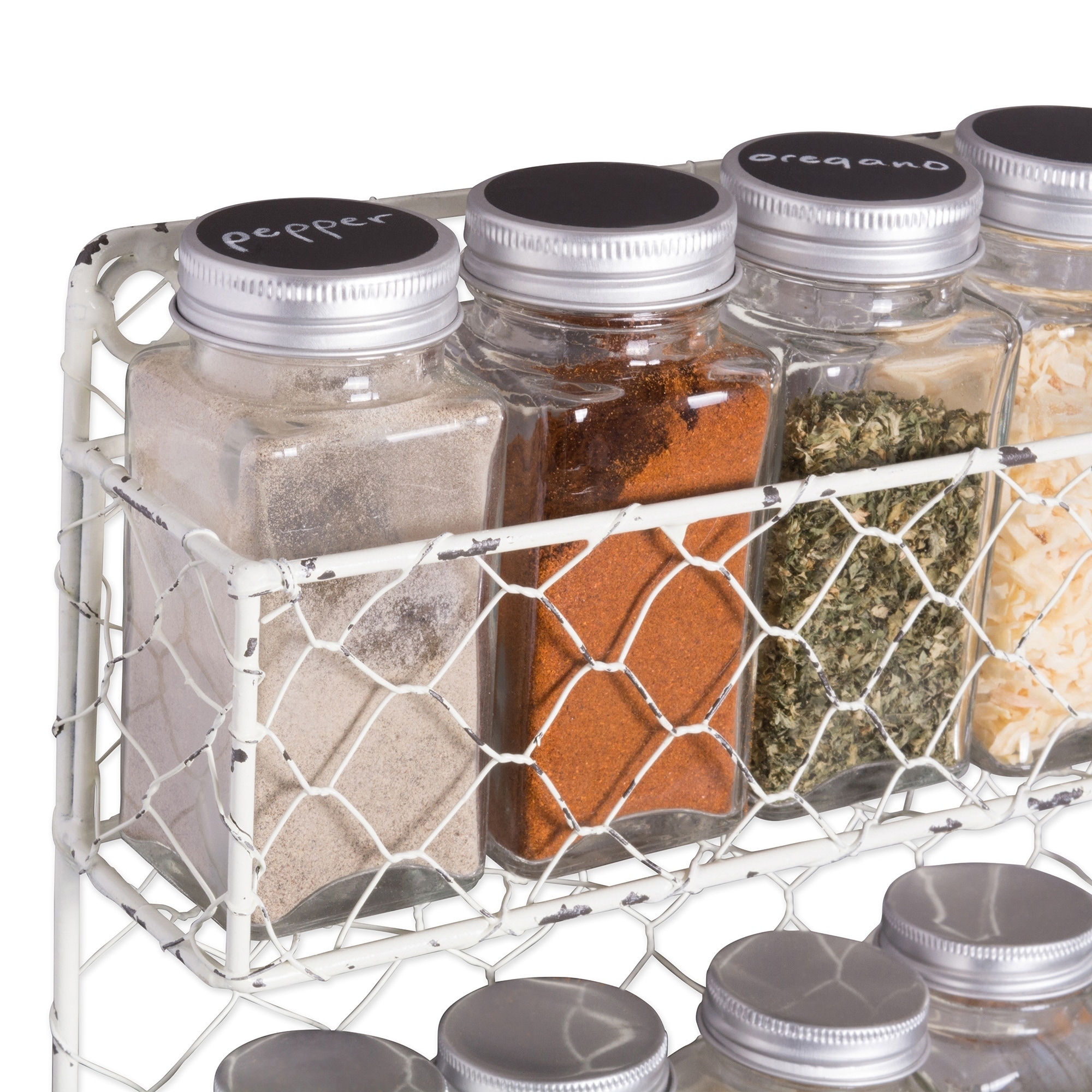 DII 12-Piece Spice Jar Set With Chalkboard Labels - Tall Spice Jars