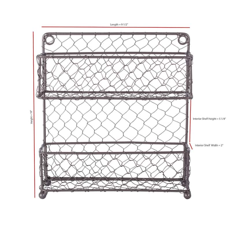 DII 4 Tier Chicken Wire Spice Rack