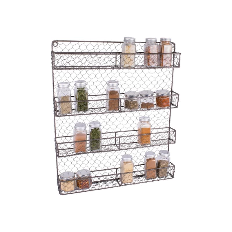 DII 4 Tier Chicken Wire Spice Rack